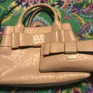 Kate spade ostrich purse and wallet